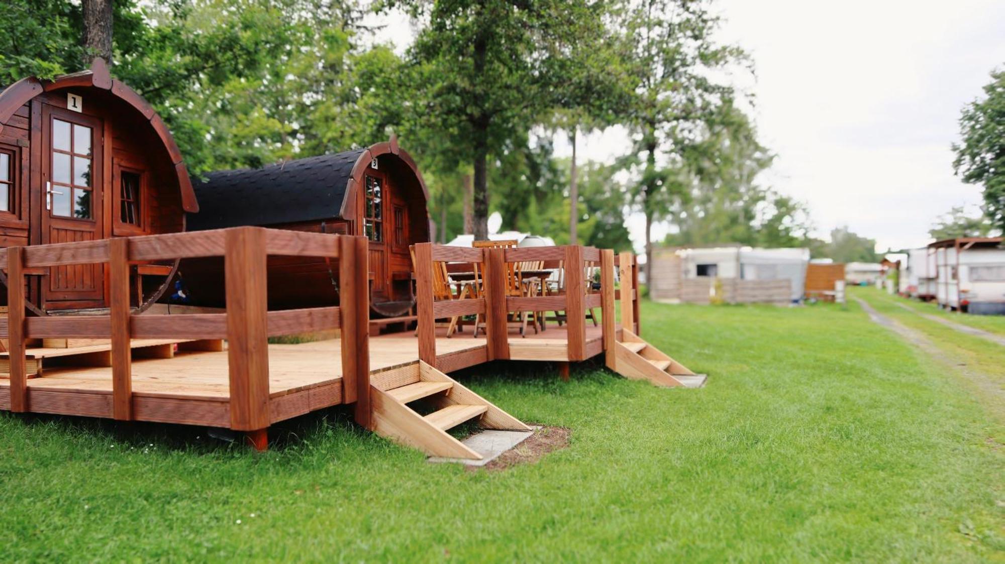 Campingplatz Koberbachtalsperre - Campingfass Mieten Langenbernsdorf Ngoại thất bức ảnh