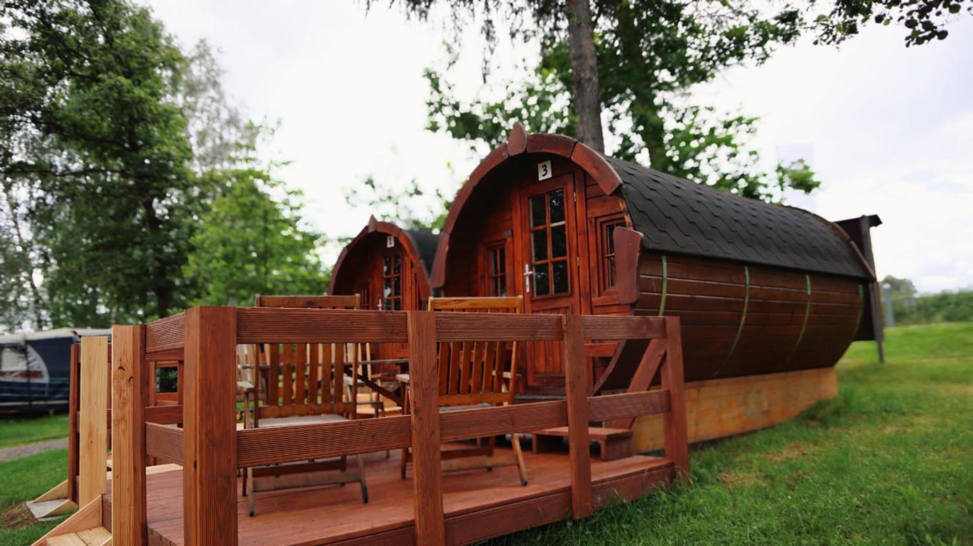 Campingplatz Koberbachtalsperre - Campingfass Mieten Langenbernsdorf Ngoại thất bức ảnh