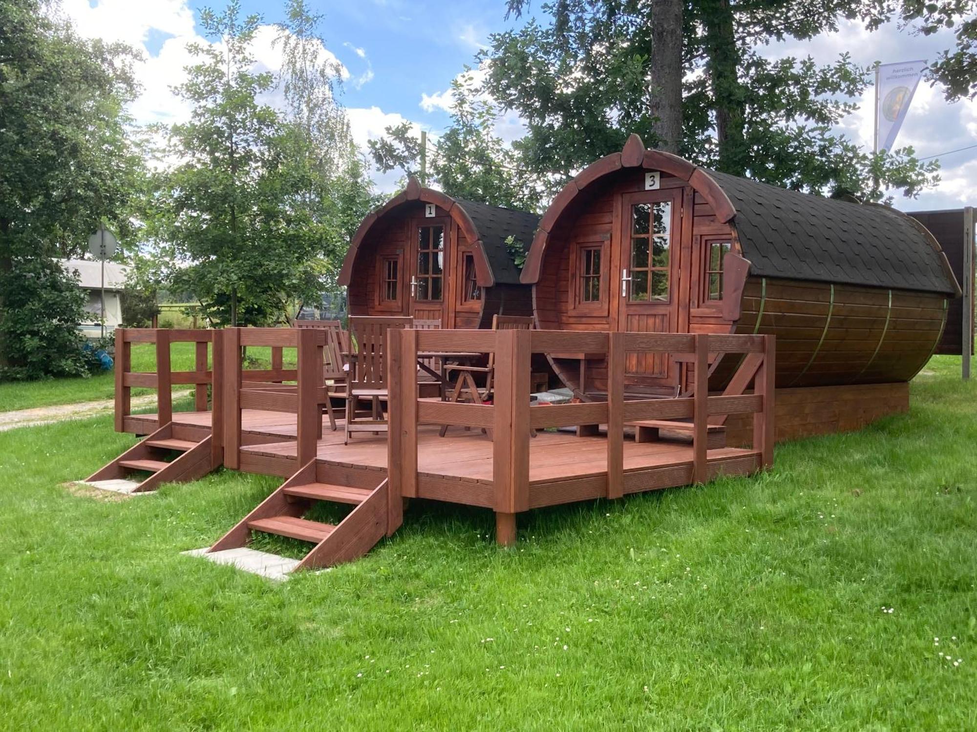 Campingplatz Koberbachtalsperre - Campingfass Mieten Langenbernsdorf Ngoại thất bức ảnh