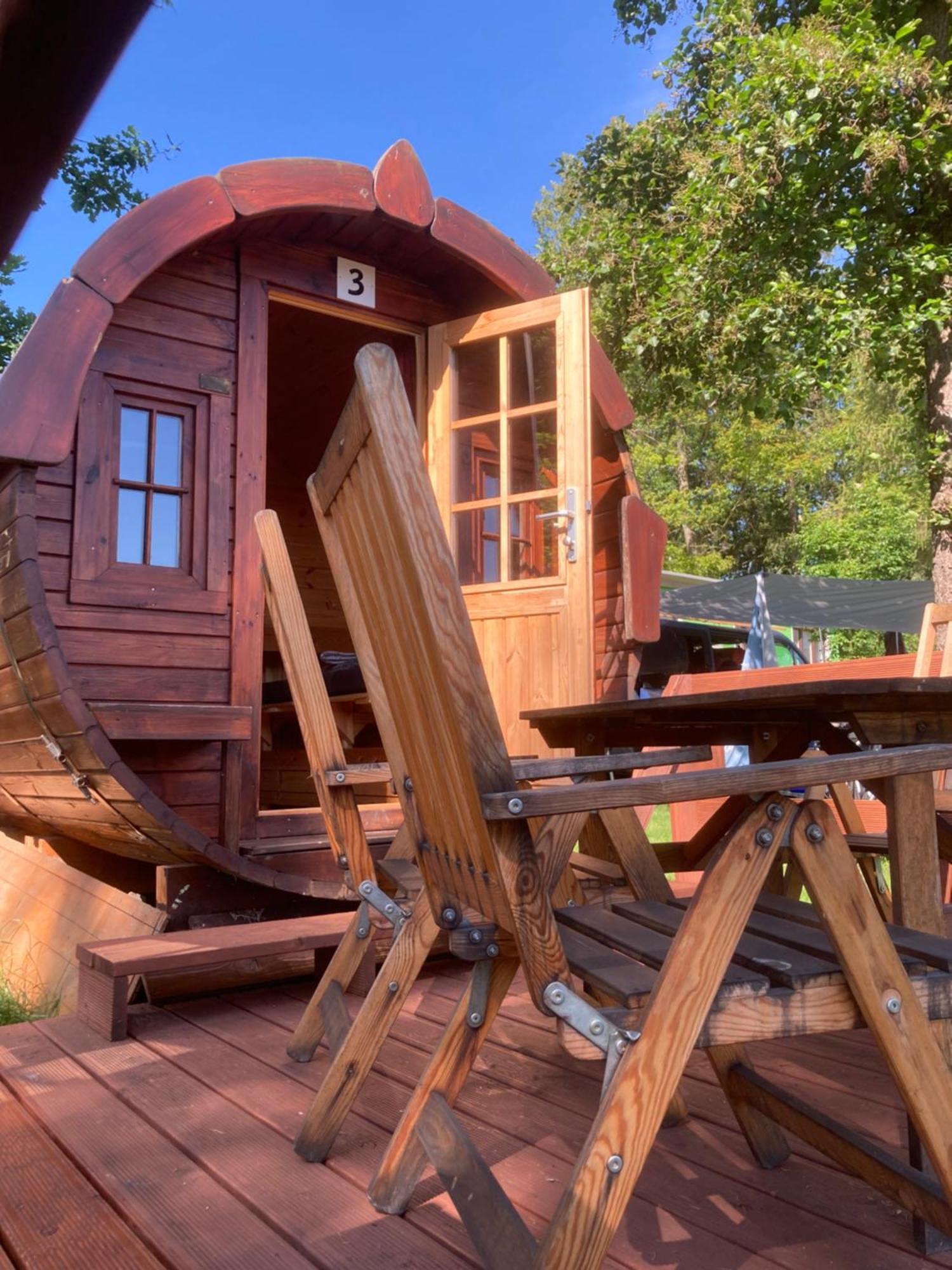 Campingplatz Koberbachtalsperre - Campingfass Mieten Langenbernsdorf Ngoại thất bức ảnh