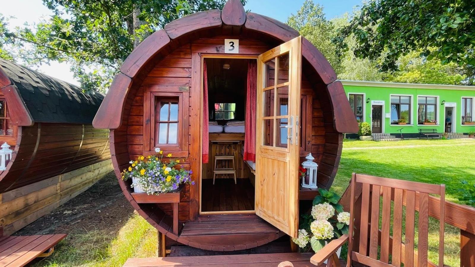 Campingplatz Koberbachtalsperre - Campingfass Mieten Langenbernsdorf Ngoại thất bức ảnh